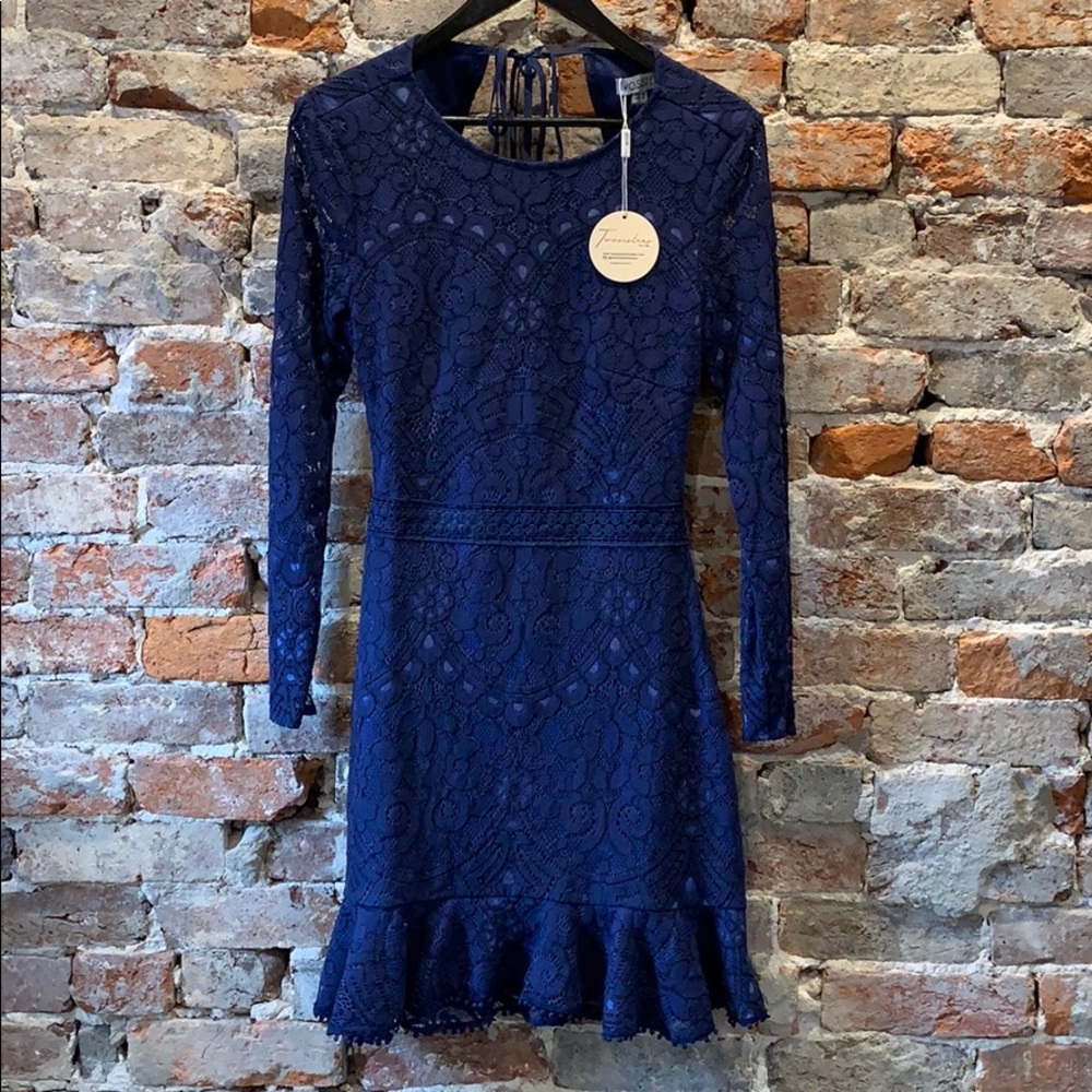 Striking Navy Blue Dress